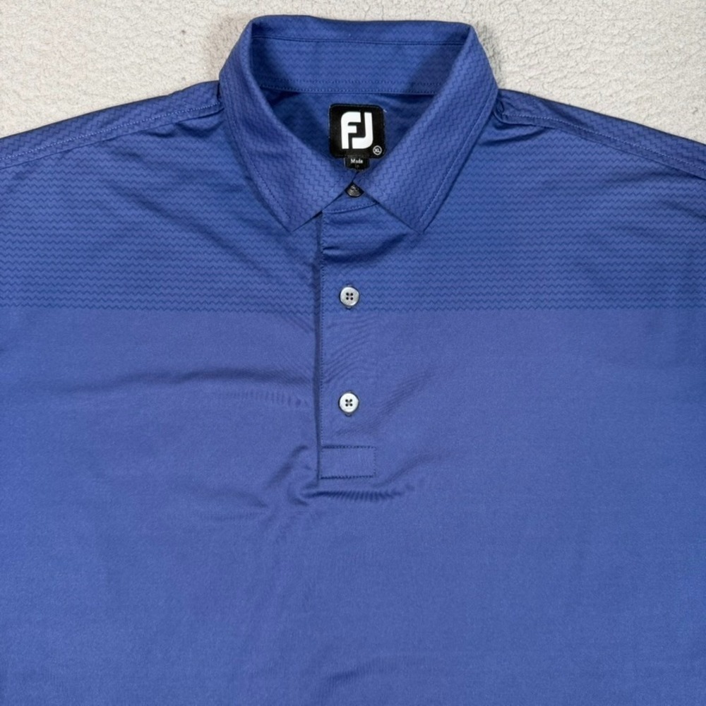 FootJoy FJ Shirt Mens XL Blue Golf Polo Performance Sandpiper Golf Club Logo